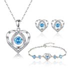 ORGANGONFAND Collier Femme - Bijoux Luxe Parure Bijoux Ajustable - Collie + Bracelet + Boucle D'Oreille - Cadeau pour Femme,Maman,Saint Valentin