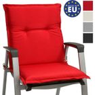 BEAUTISSU HOME STYLE Beautissu Matelas Coussin pour Chaise Fauteuil de Jardin terrasse Base NL 100x50x6cm - Rouge