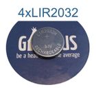 Girafus 4X Piles Bouton LIR-2032 Rechargeable Lithium - Remplace Les Piles Bouton CR2032 - par Ex.: Jouets, Pet Tracker, etc