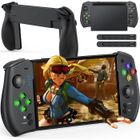KENETUOS Manette Switch/OLED Contrôleur Mode Portable, 400 mAh Batterie, Gyroscope à 6 Axes,Turbo,Vibration, RGB Bouton (NOIR) - KENUOS
