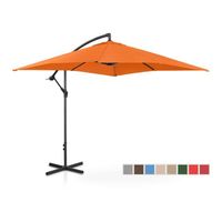 Parasol déporté - Orange - Rectangulaire - 250 x 250 cm - Inclinable