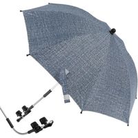 Ombrelle Poussette Universelle, 50+ UV Parapluie de Protection Solaire avec Clip pour Landau Poussette, Diamètre 85cm, (jean bleu)
