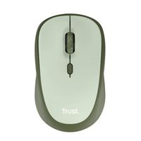Trust Yvi+ Souris sans Fil Silencieuse avec Conception Durable, 800-1600 DPI, Ambidextre, Récepteur USB Stockable, Compacte - Vert