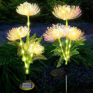 LAMPE DE JARDIN  Lampe Solaire Exterieur Jardin, 2 Pièces Fleurs Lu