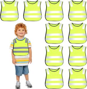 Pack De Gilets Réfléchissants Pour Enfants - Taille Unique, Couleurs Vives - Pour Vélo, Jogging, Sécurité De Nuit