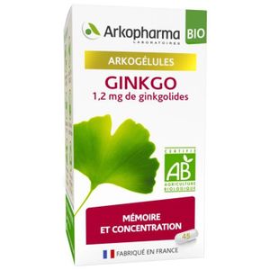 TONUS - VITALITÉ 48231 Arkopharma Arkogélules Mémoire & Concentration Ginkgko Bio 45 Gélules
