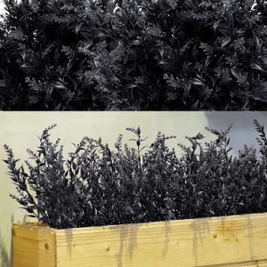 FLEUR ARTIFICIELLE Buissons De Lavande Artificielle - Fausses Fleurs De Lavande - Plantes De Verdure Résistantes - Noir