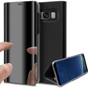 COQUE - BUMPER Coque Housse Etui Samsung S8 Clear View Housse Etui à Rabat Miroir Antichoc Translucide Smart Coque pour Samsung Galaxy S8 Noir