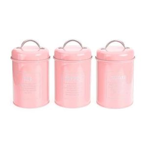 Lot de 3 givré Thé Sucre Café Pots Boîtes de Rangement Cuisine givré bocaux