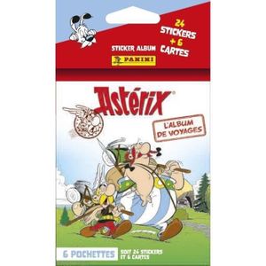 CARTE A COLLECTIONNER Album de voyages Astérix - Blister 6 pochettes - 30 stickers - Panini