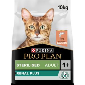 CROQUETTES Pro Plan Sterilised Adult RENAL PLUS Saumon 10kg - Croquettes complètes pour chats adultes stérilisés