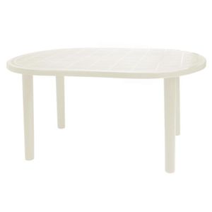 Ensemble table et chaise de jardin Table de Jardin RESOL - Blanc - Ensemble table et chaises - Contemporain - Rectangulaire