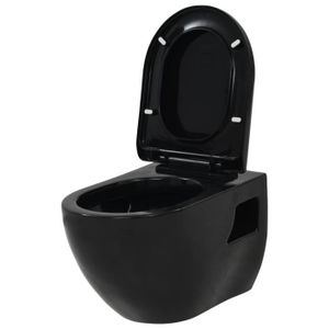 WC - TOILETTES UNE Toilette murale Céramique Noir  Nouveau produi