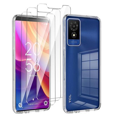 JDXHFF Cover Compatibile con TCL 501 (6.0) Hard PC e Silicone TPU Custodia con Supporto Girevole a 360° Protezione Case Blu