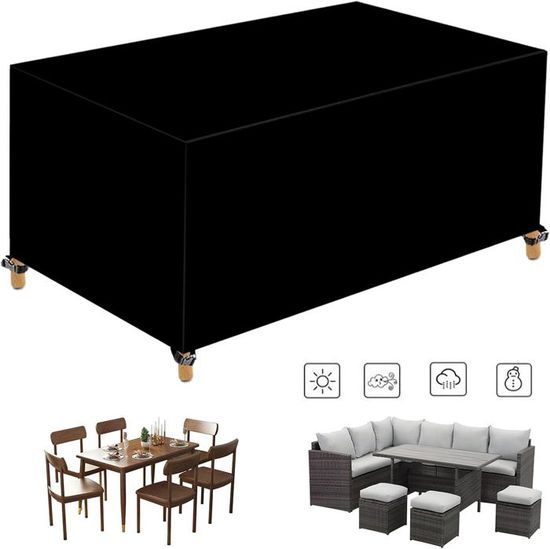 Housse Salon De Jardin - 185x120x74cm/LxWxH Housse Table De Jardin
