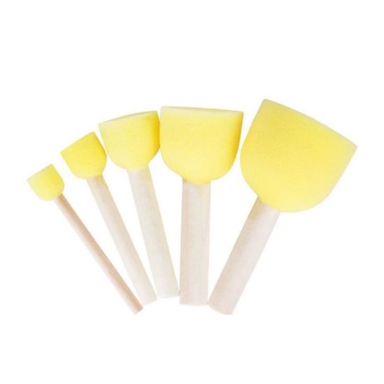 Set De 6 Outils De Peinture Enfant – Pinceaux, éponges Et Tampons, Créatif