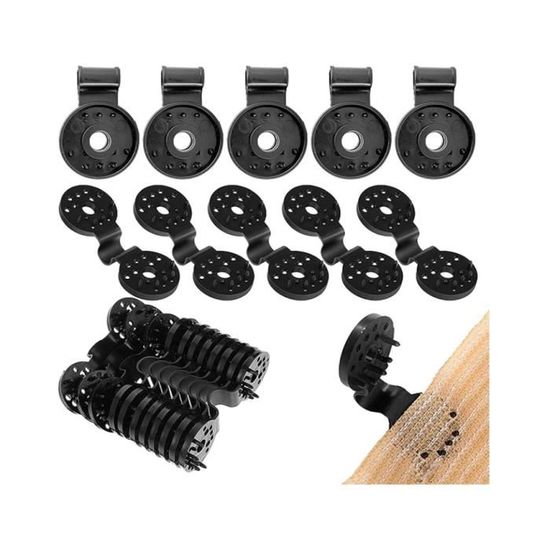 Lot De 25 Clips De Fixation Pour Filet De But De Football – Blanc, Nylon, Pour Buts Anciens Et De Jardin, 42 X 22 Mm