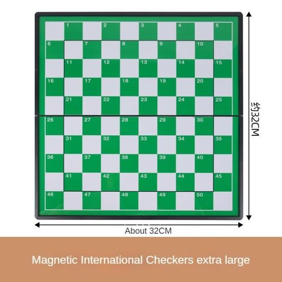 TREETDOBV Jeu De Dames Géant Pliant Avec Tapis EVA - Dames Extra Larges Réversibles Pour Intérieur Extérieur