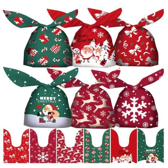 Sac Cadeau De Noël Avec Cordon De Serrage Motif Chouettes Et