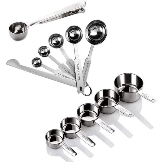 2 Cuillères Doseuses Café 30ml En Acier Inoxydable - Mesure Précise Pour Café, Thé Et Pâtisserie - Avec Trou Suspension