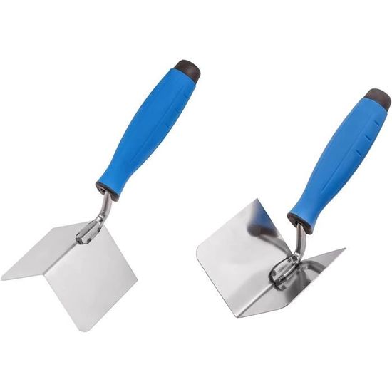 Truelle D'angle Intérieur 90° En Acier Inoxydable - 80x60 Mm | Pour Joints, Plâtre, Enduit | Poignée Souple Ergonomique