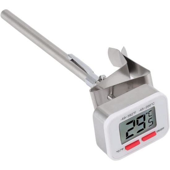 Thermomètre Viande Thermomètre De Cuisine Smgda - Sonde Inox 40cm Pour Viande, Friture, BBQ - Lecture Instantanée 0-300°C Termometro Barbecue