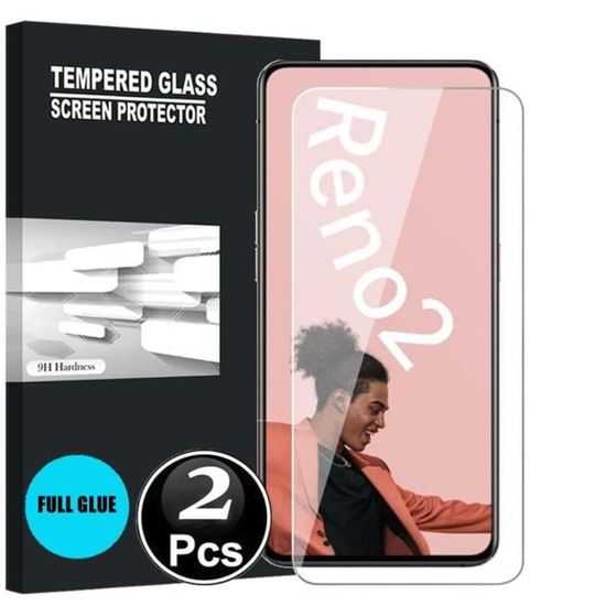 Protection écran Verre Trempé Oppo Reno4 Z - Pack De 2, Transparent, Neuf, Compatible 5G