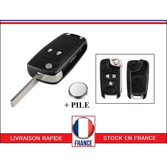 Étui Cuir Pour Clé Opel 2 Boutons – Compatible Astra J, Corsa D, Zafira, Meriva, Mokka, Protection Anti-rayures