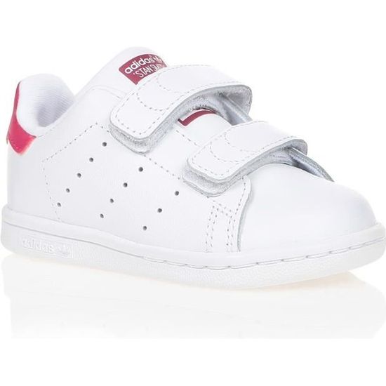 Baskets Stan Smith Bébé Fille - ADIDAS ORIGINALS - Blanc - Cuir - Lacets