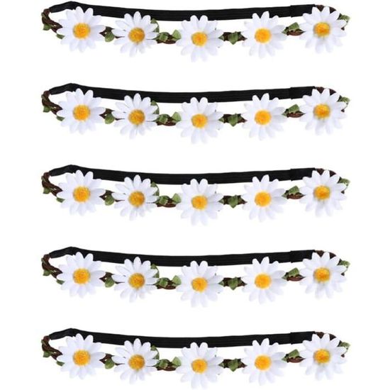 Couronne De Cheveux Florale Claire's - Guirlande De Fleurs Blanche Avec Cristaux - Neuf Sans étiquette