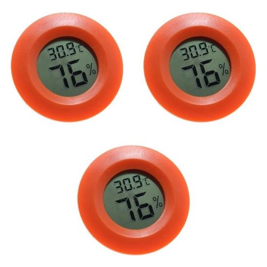 3Pcs Thermomètre Hygromètre Numérique Lcd, Thermomètre Température