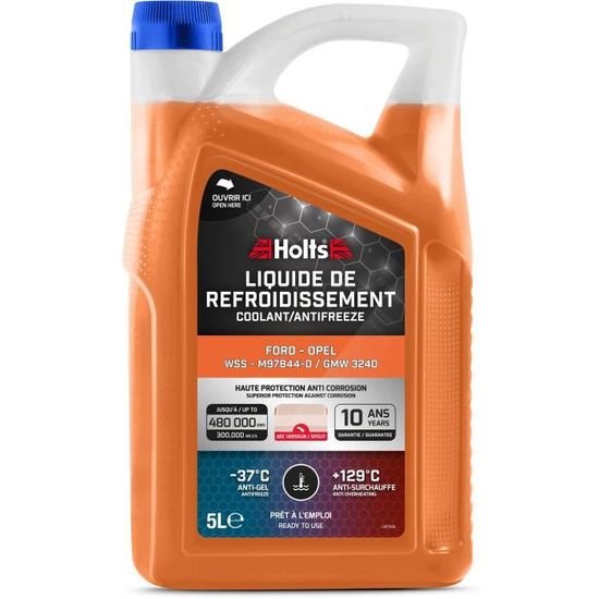 Liquide de Refroidissement - HOLTS - HAFR0010B - Dédié Ford / Opel WSS - M97B44-D / GMW 3240 5L + Bec