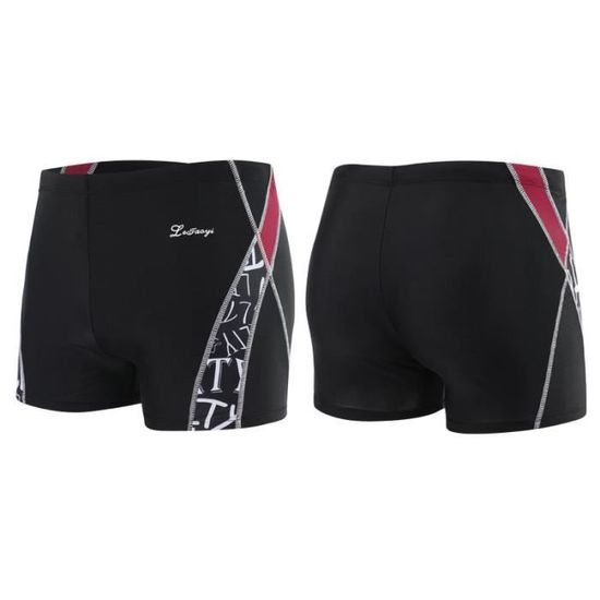 Short De Compression Jock MxH Homme – Noir/Rouge – Taille XS – Football 7v7 – Spandex