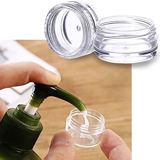 20 Pots Cosmétiques Transparents Vides - Mini Contenants Voyage, étanches, Qualité Alimentaire - 11