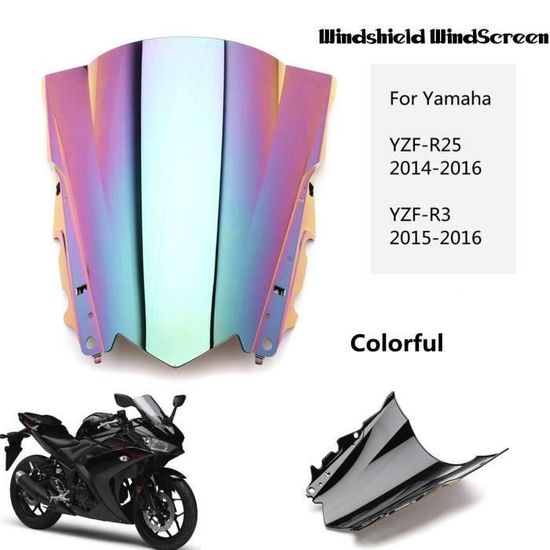Pare-brise Double Bulle Transparent Pour Yamaha R1 2015-2019 – Montage Clip-on Facile