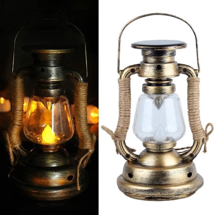 Lampe LED Simulation Charbon De Bois Avec Flamme - Lanterne Décorative Sans Flamme Pour Halloween, Camping, Ambiance - 5