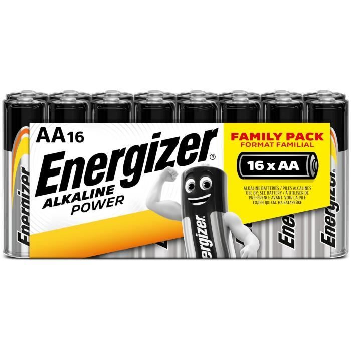 Energizer Piles AA, Alkaline Power, Lot de 32, Pile alcaline