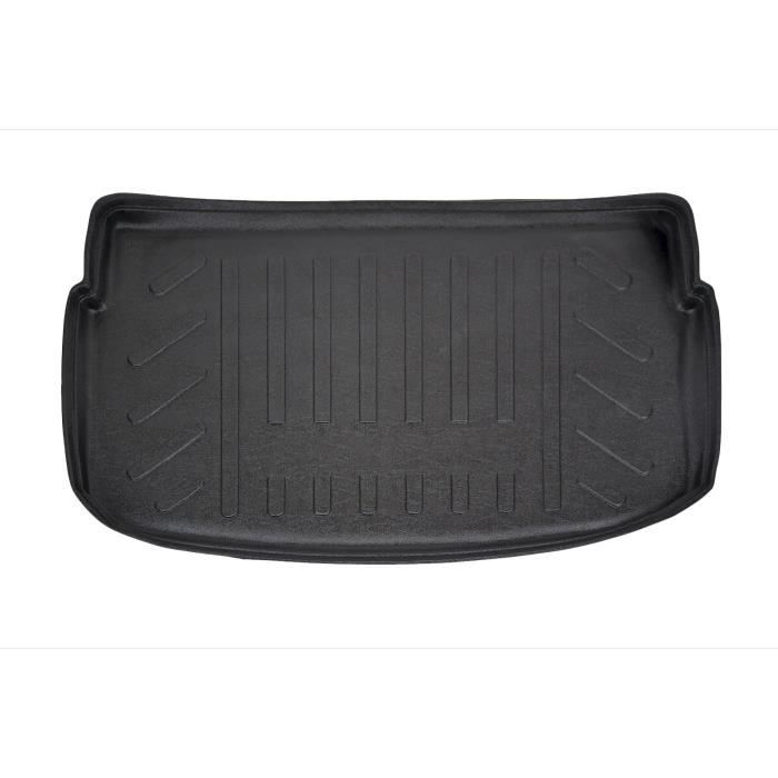 SCOUTT Tapis De Coffre Sur Mesure Pour Kia Stonic Depuis 2021 - Étage Inférieur, Noir, Antidérapant, Bord Haut, Protection Animaux