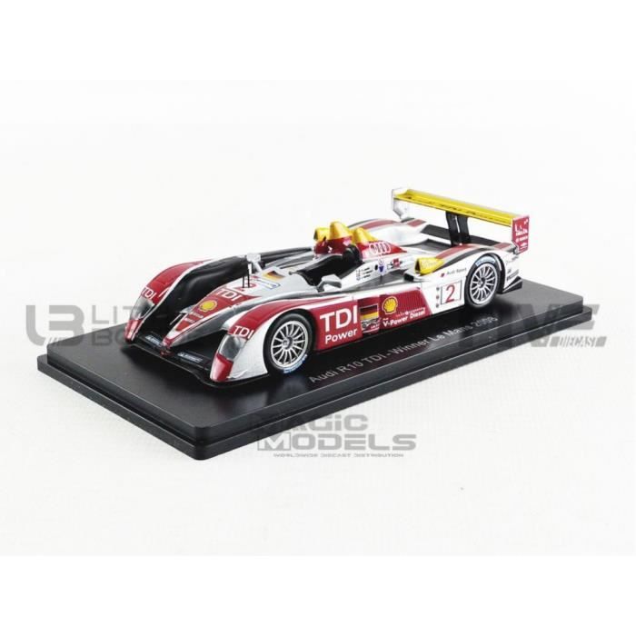 Voiture Miniature de Collection - PROMOCAR 1/43 - AUDI R10 TDi - Winner Le Mans 2008 - Black / Red / Silver - SPA6