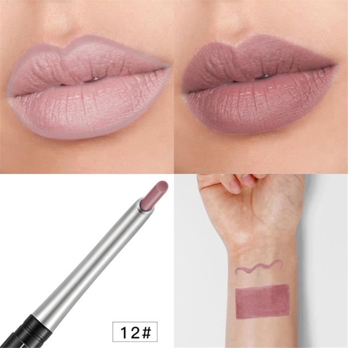 Crayon à lèvres imperméable à l'eau de maquillage professionnel Lipliner 17 couleurs sh078
