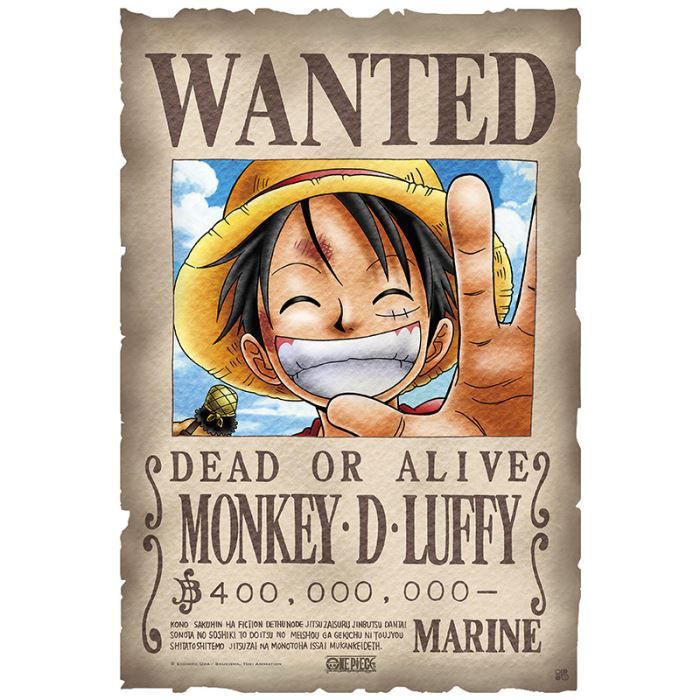ONE PIECE Parchemin Avis de recherche Luffy