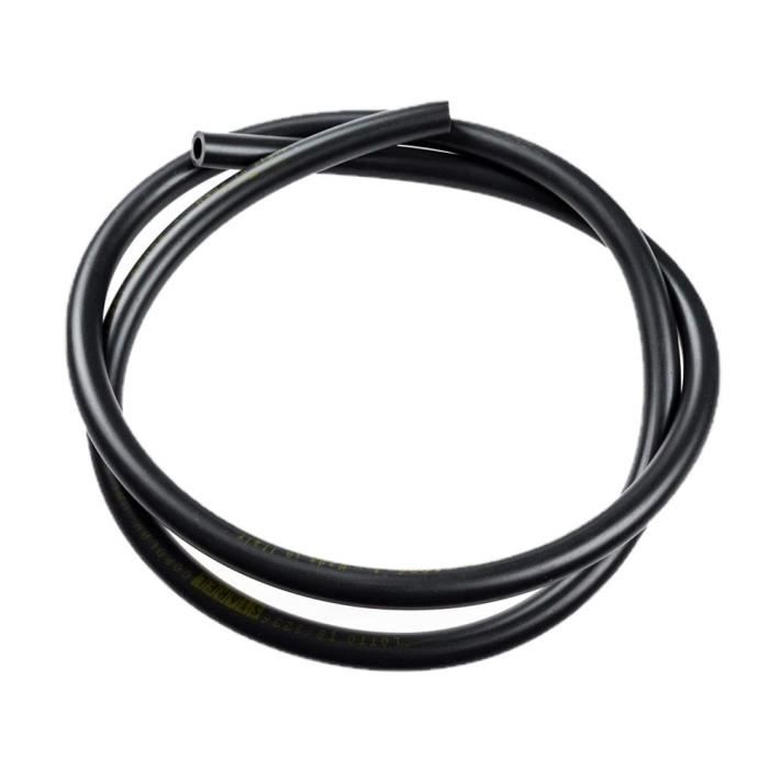 1M TUYAU CARBURANT NOIR 6MM INTERIEUR TONDEUSE MOTO VOITURE DURITE ESSENCE HYDROCARBURE