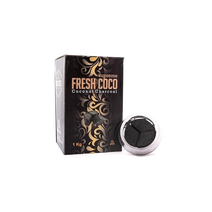 Charbon de bois pour barbecue Fresh Coco Supreme Charbon naturel 1KG 10610
