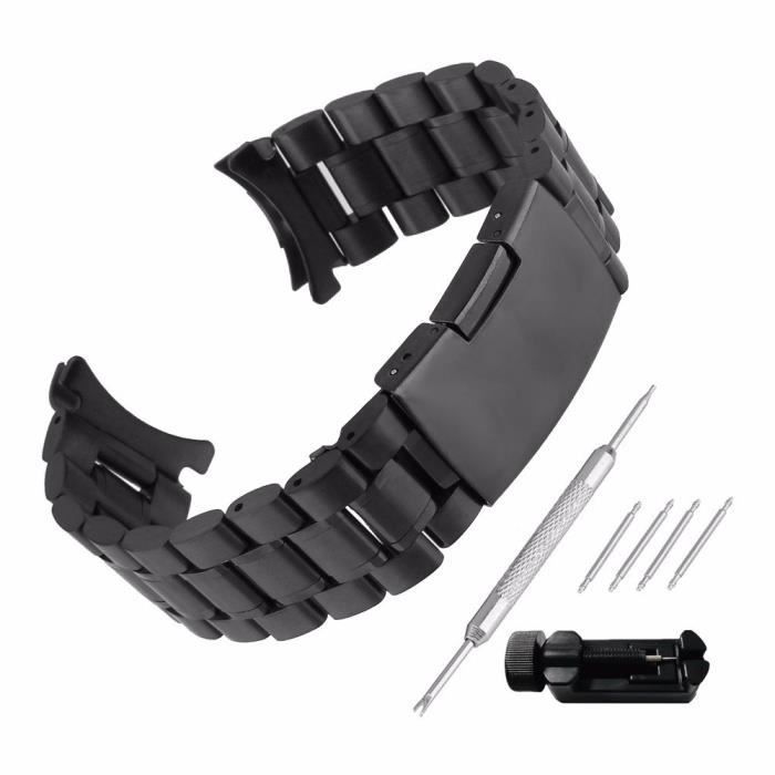 Beauty7 Bracelet Montre 16mm - 24mm Bande Boucle Deployante Acier 304 Remplacement avec Bracelet Lien Pin Remover Kit de Reparati