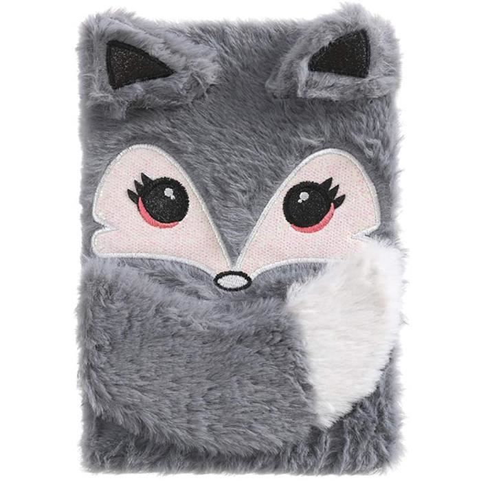 journal intime fille carnet secret fille cahier licorne agenda fille cadeau danniversaire pour filles,enfants renard gris