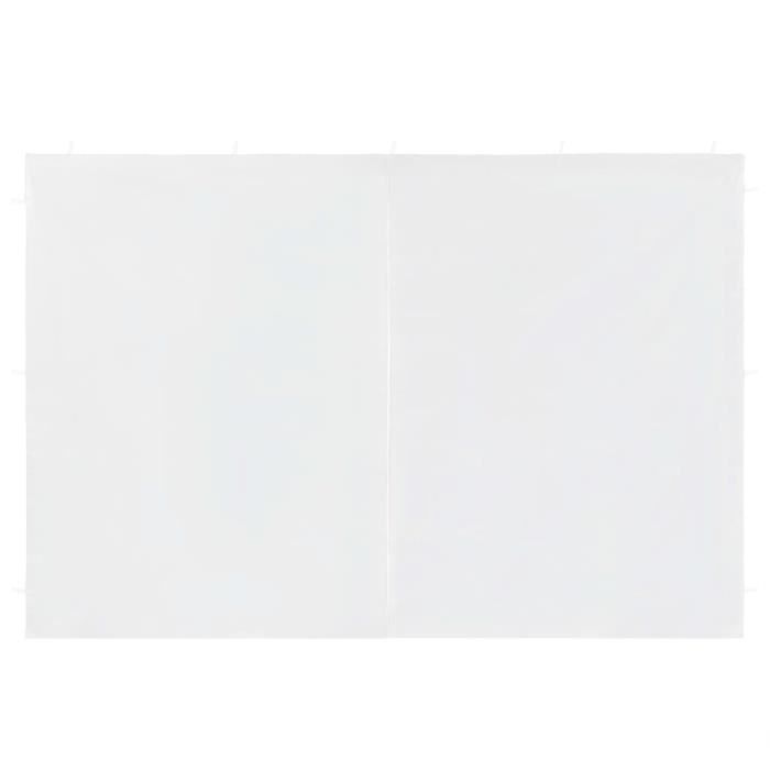 -29556 Lot de 2 Paroi de tente de réception Tente de rangement-Tonnelle de jardin et fermeture éclair PE Blanc Super Produit-