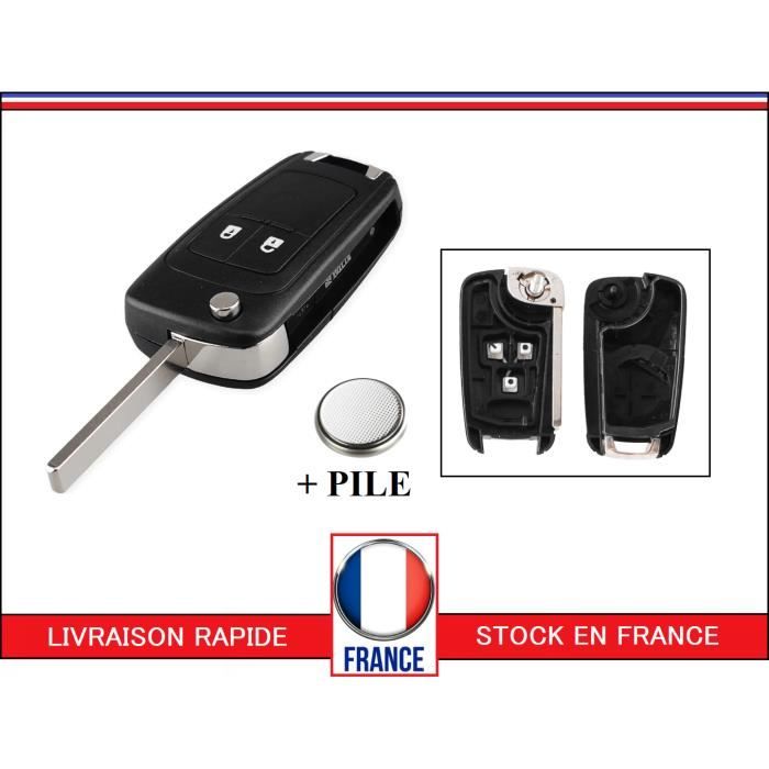coque clé télécommande 2 boutons Opel Astra Zafira Meriva insigna corsa + PILE
