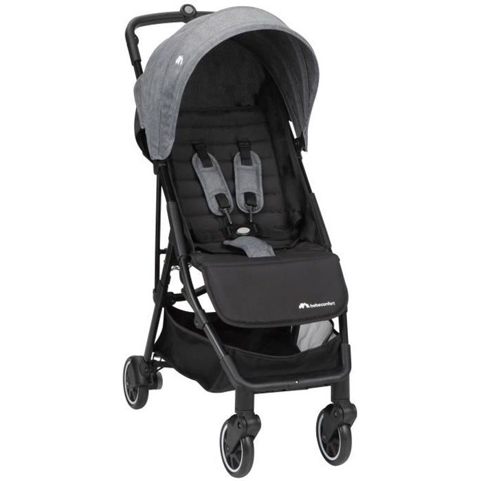 BEBECONFORT Poussette canne ultra compacte Teeny 3D, 4 roues, De la naissance à 4 ans environ (22kg), Black Chic