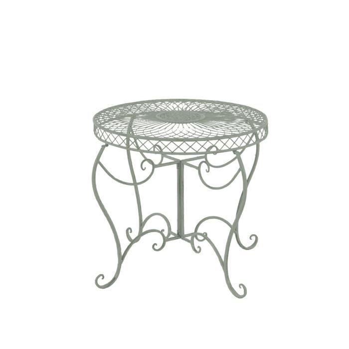 CLP Table ronde de jardin faite à la main SHEELA, table de design en fer forgé au style nostalgique, diamètre Ø 88 cm, 6 couleurs...