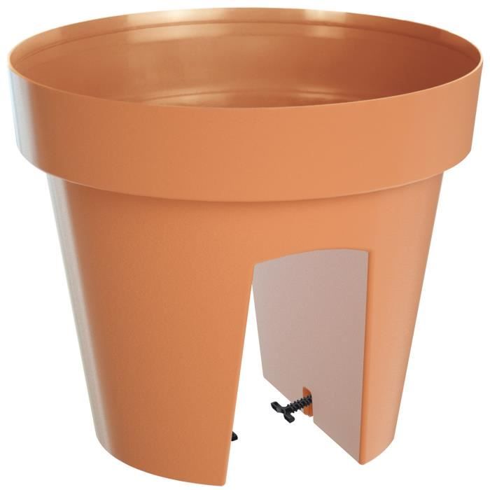 Pots de fleurs pour balcon terre cuite, jardinières, plantation balustrades 5L